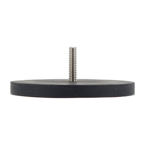 NADR257M Neodymium Rubber Coated Round Base Magnet with Male Thread - Side View