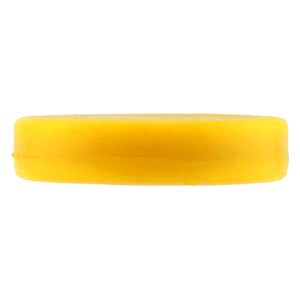 SND100Y Neodymium Silicone-Covered Disc Magnet - Front, Back, and Side View