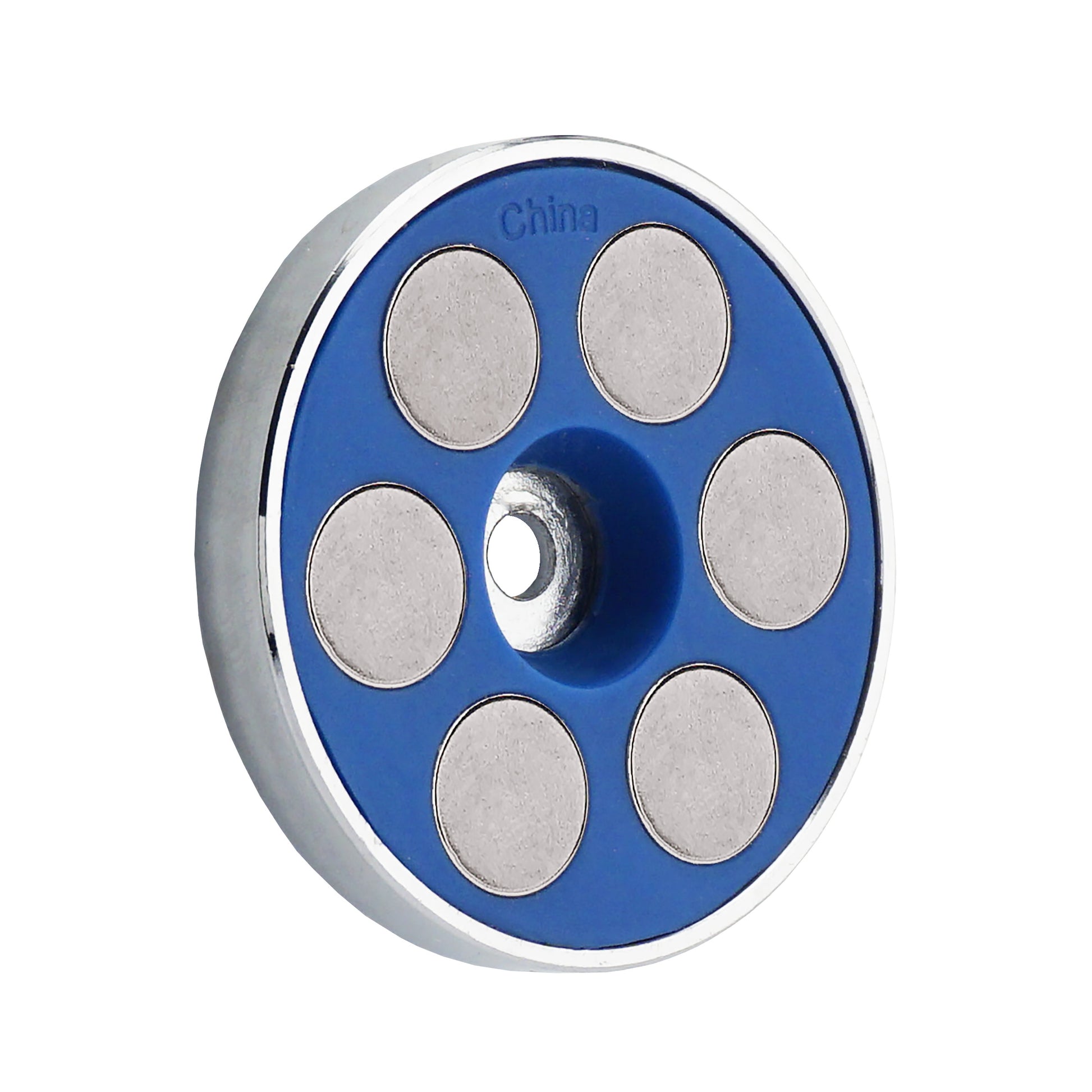 Load image into Gallery viewer, 07606 Super Blue™ Neodymium Round Base Magnet - 45 Degree Angle View