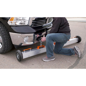 VSM-72 VersaSWEEP™ 4-in-1 Magnetic Sweeper with Quick Release - Hanging From Truck