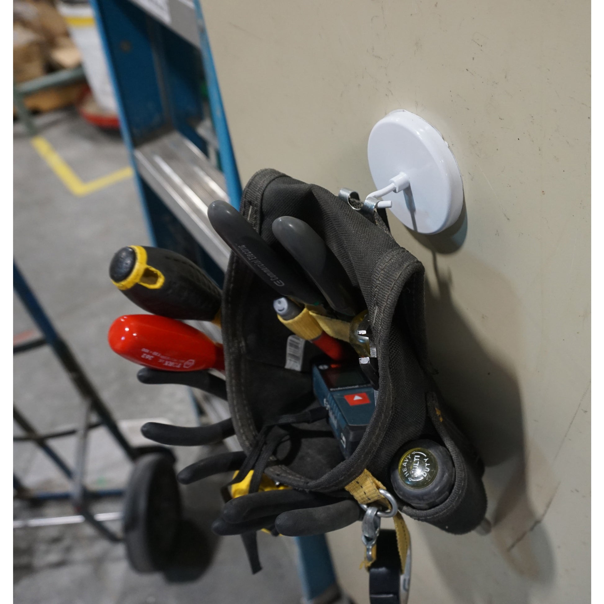 Load image into Gallery viewer, MHHH55 White Magnetic Hook - In Use