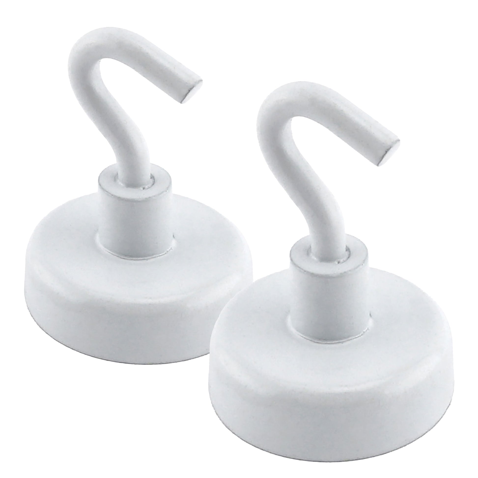 Load image into Gallery viewer, 07290 White Magnetic Hooks (2pk) - 45 Degree Angle View