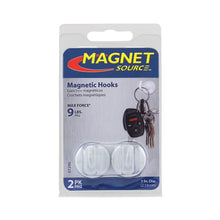 Load image into Gallery viewer, 07290 White Magnetic Hooks (2pk) - Bottom View