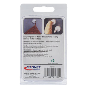 07291 White Magnetic Hooks (2pk) - Top View