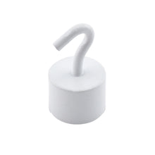 Load image into Gallery viewer, MHHH18 White Neodymium Magnetic Hook - 45 Degree Angle View