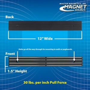 07579 12" Magnetic Tool Bar¸ Screw Mount - Side View