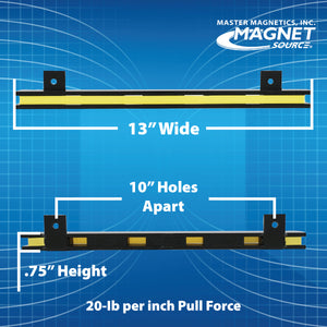 AM2PLC 13" Magnetic Tool Bar¸ Screw Mount - Side View