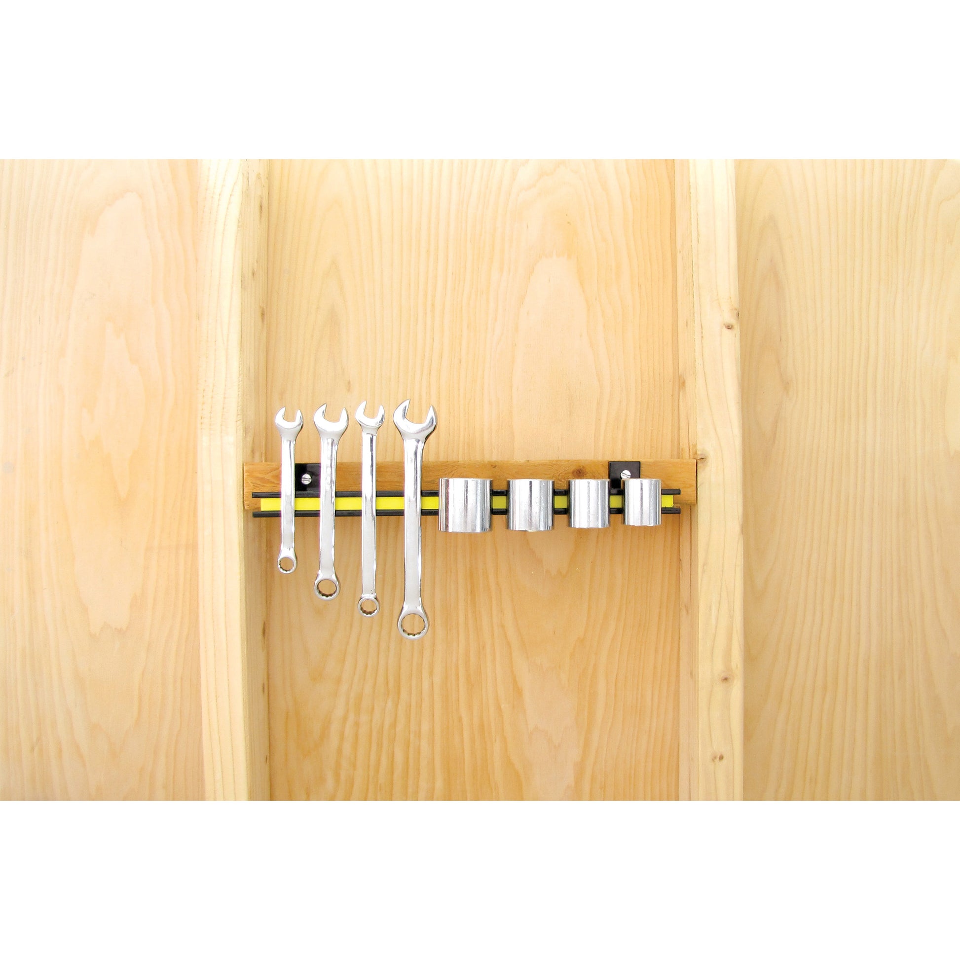 Load image into Gallery viewer, AM2PLC 13&quot; Magnetic Tool Bar¸ Screw Mount - In Use
