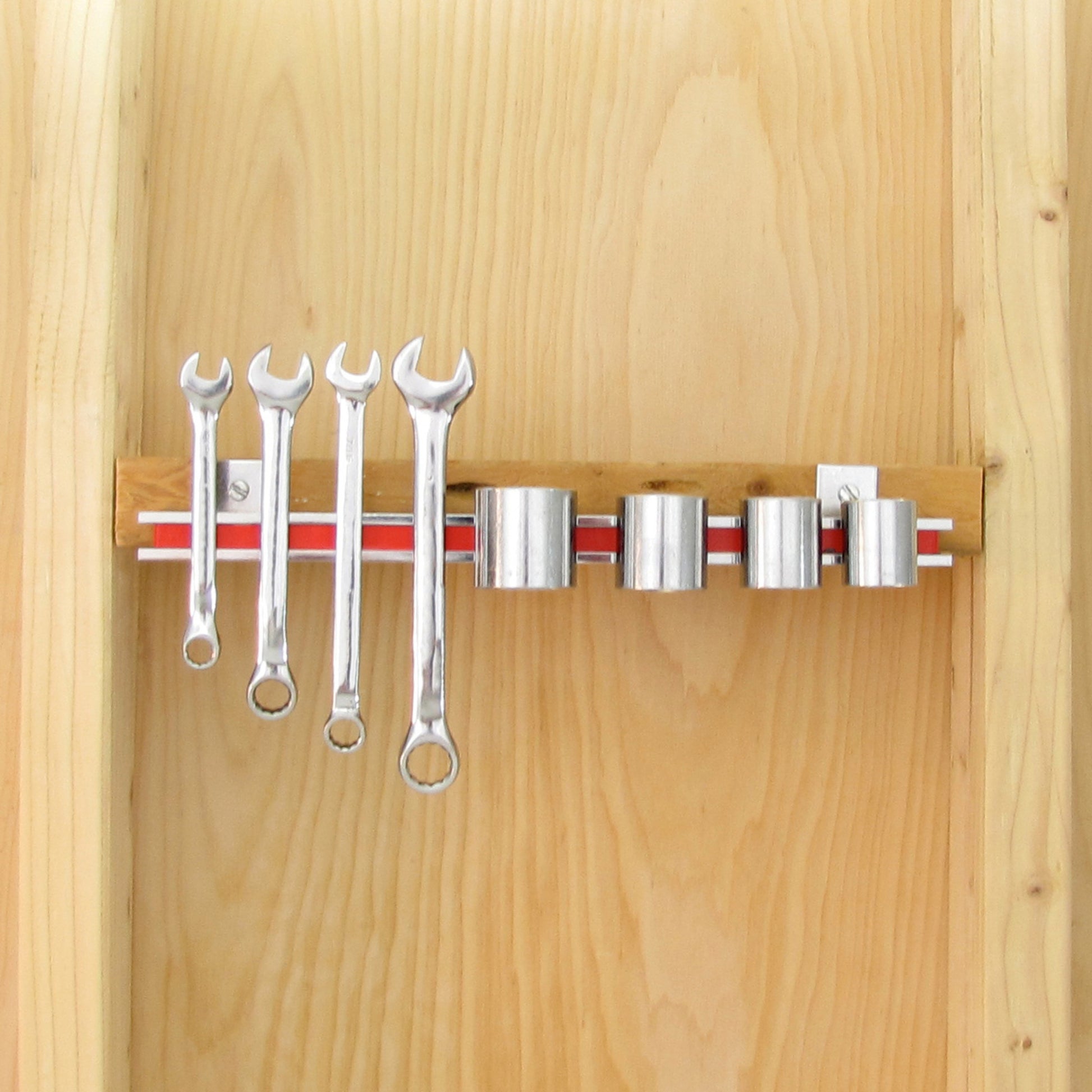 Load image into Gallery viewer, AMC13PLC 13&quot; Magnetic Tool Bar¸ Screw Mount - In Use