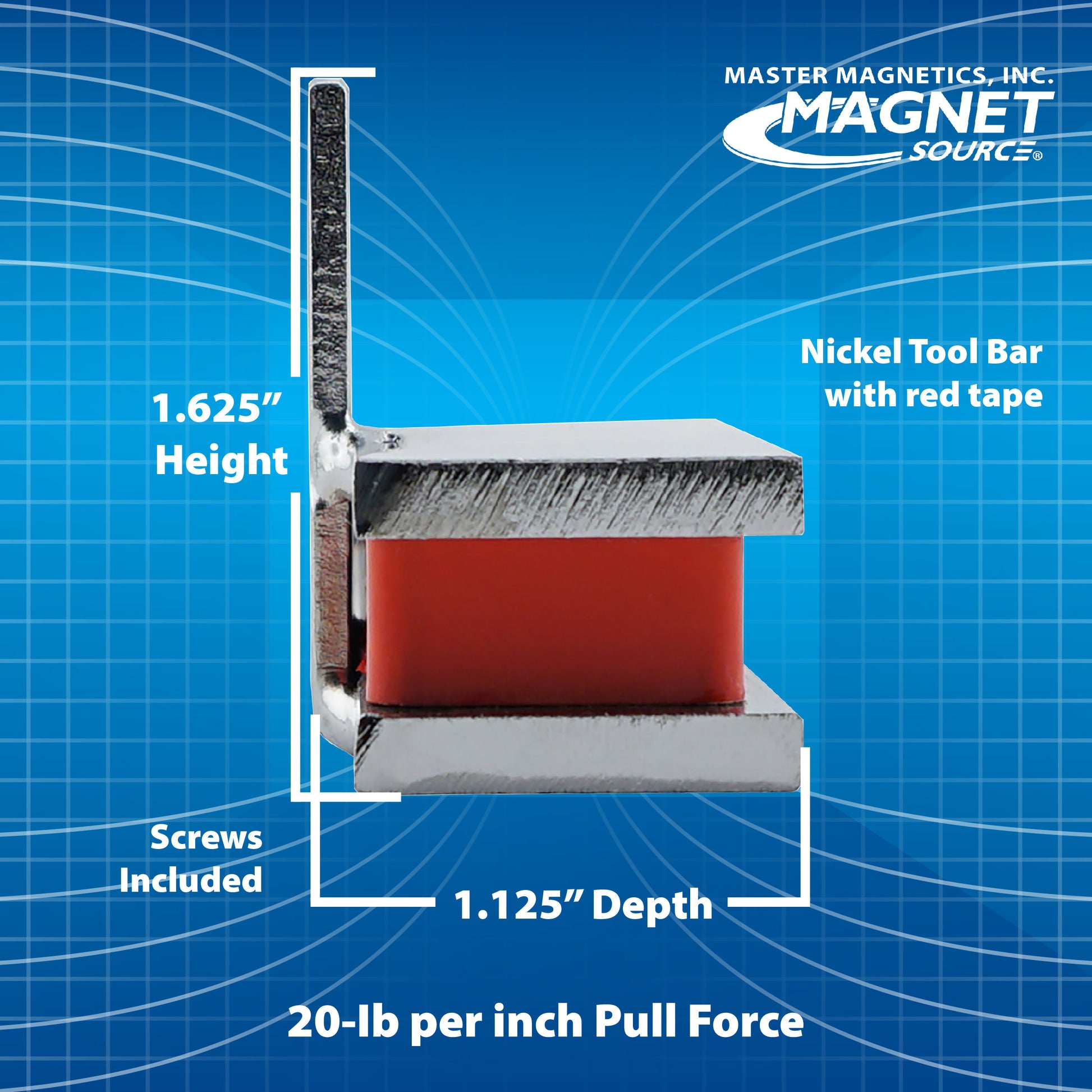 Load image into Gallery viewer, AMC13PLC 13&quot; Magnetic Tool Bar¸ Screw Mount - Front View