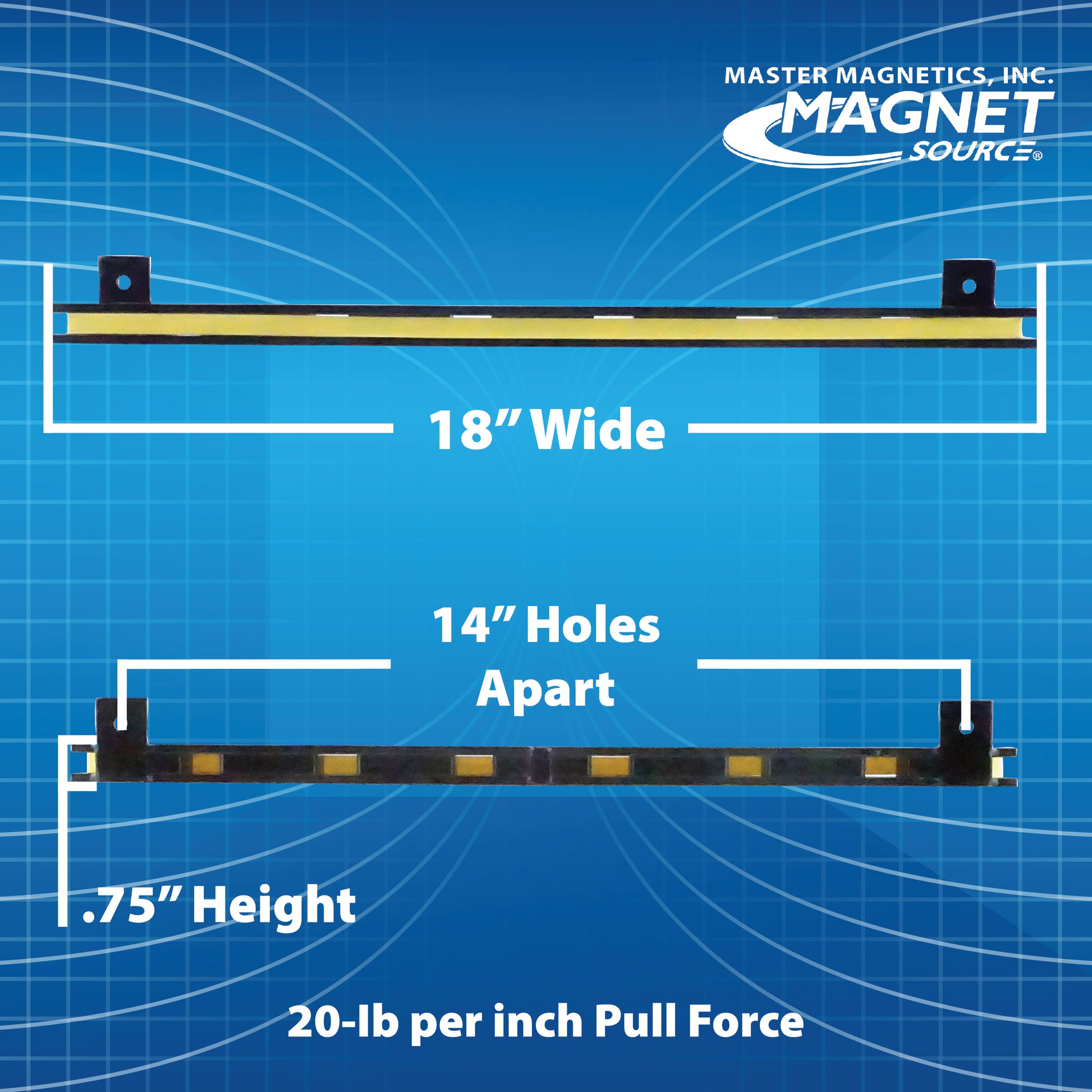 Load image into Gallery viewer, AM4PLC 18&quot; Magnetic Tool Bar¸ Screw Mount - Specifications