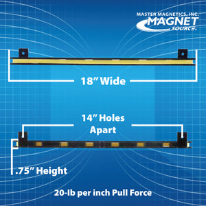 AM4PLC 18" Magnetic Tool Bar¸ Screw Mount - Specifications