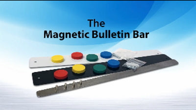 Magnetic Bulletin Bars are a fast & easy way to display photos, artwork & documents! No more thumbtacks or tape needed — hang your favorite items without risk of ruining them. Need to mix it up? Colorful magnets make it easy to change the display.