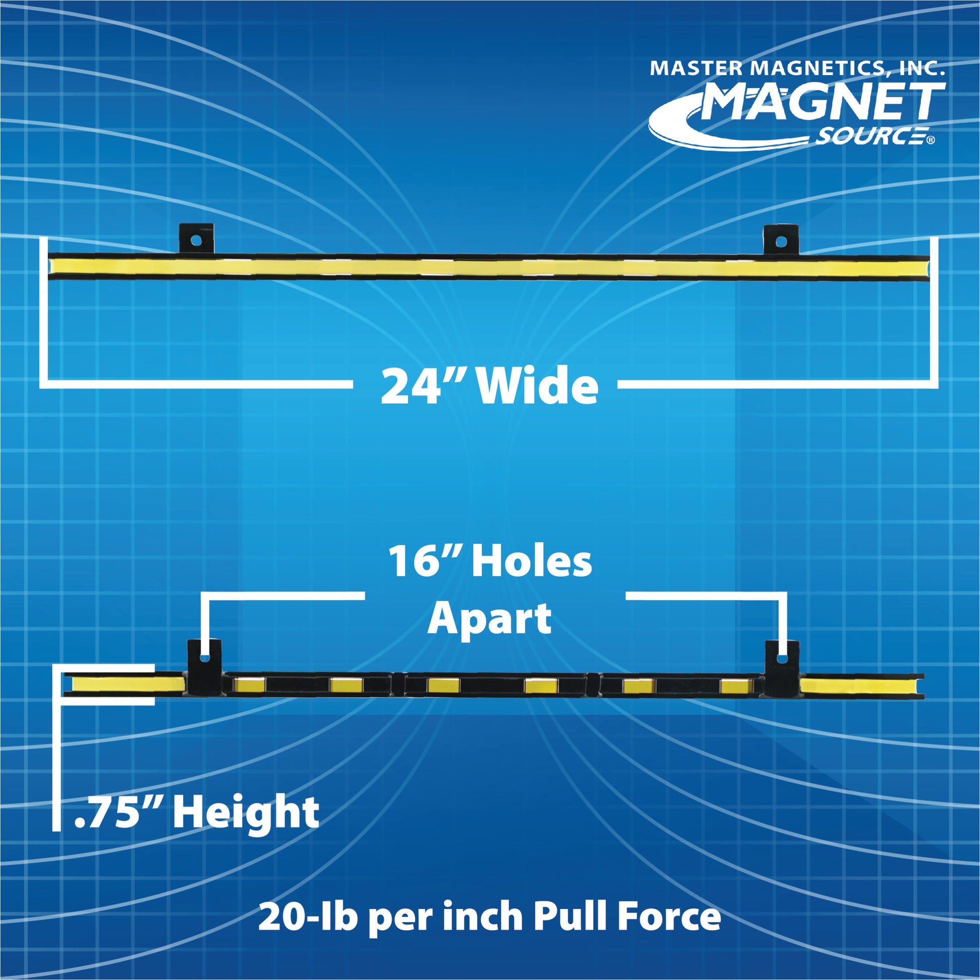 Load image into Gallery viewer, 07661 24&quot; Magnetic Tool Bar¸ Screw Mount - Specifications