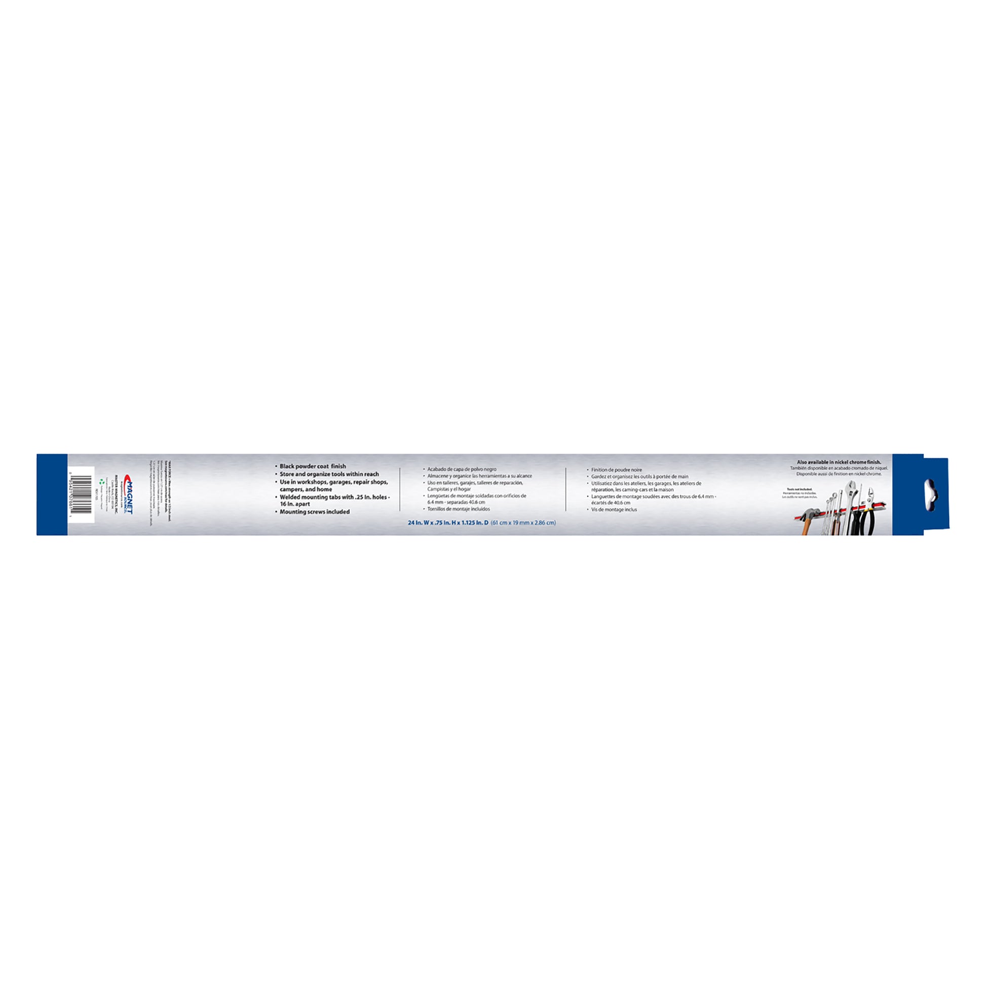 Load image into Gallery viewer, 07661 24&quot; Magnetic Tool Bar¸ Screw Mount - Back of Packaging