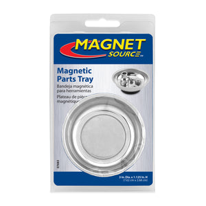 07683 3" Round Magnetic Parts Tray - Side View