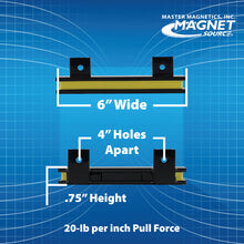 Load image into Gallery viewer, AM5PLC 6&quot; Magnetic Tool Bar¸ Screw Mount - Specifications