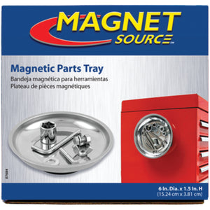 07684 6" Round Magnetic Parts Tray - Bottom View