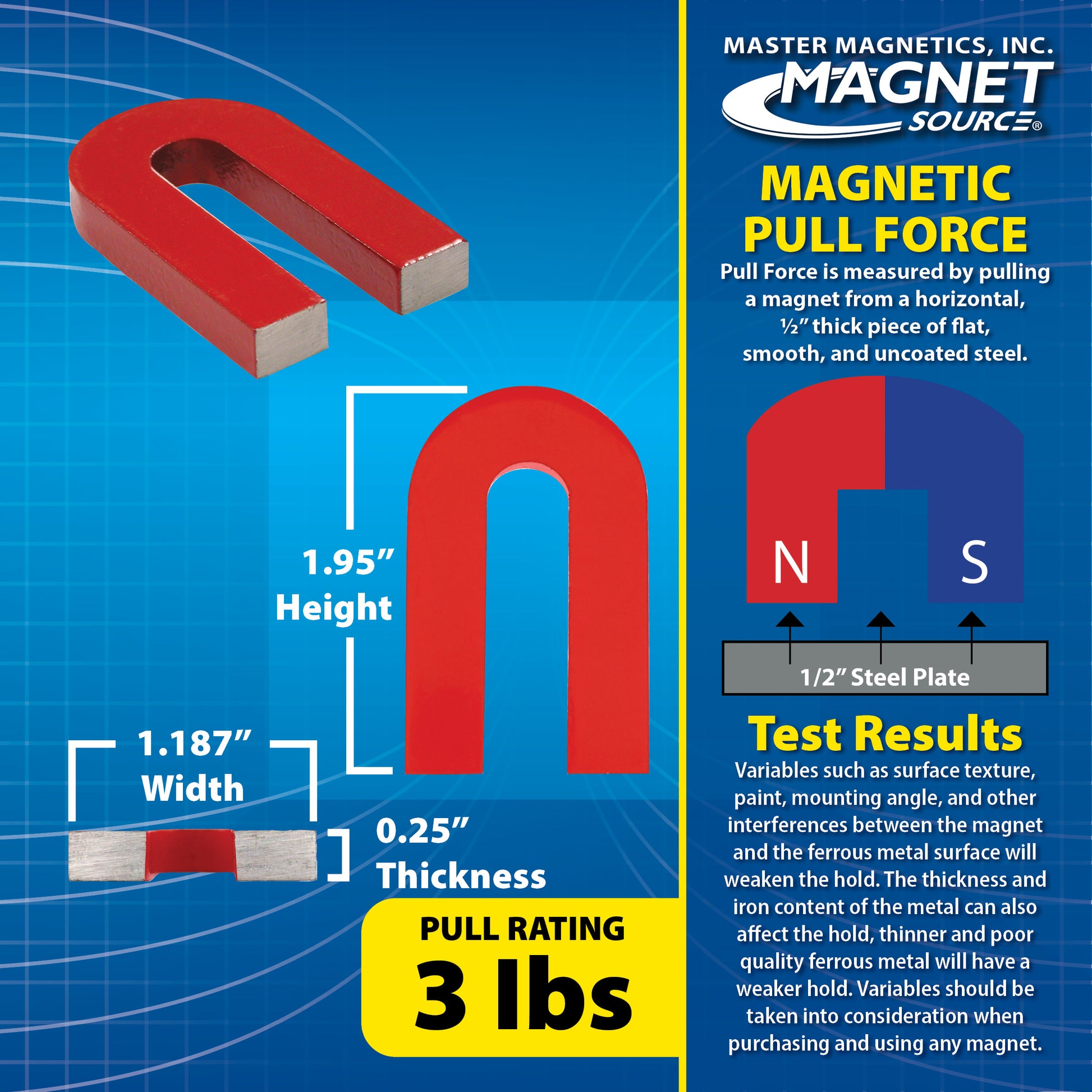 Load image into Gallery viewer, 07225 Alnico Horseshoe Magnet with Keeper - Specifications