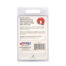 Load image into Gallery viewer, 07279 Alnico Horseshoe Magnet with Keeper - Back of Packaging