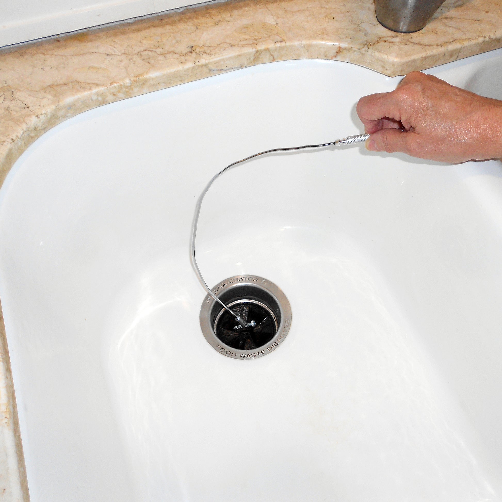 Load image into Gallery viewer, 07229 Bend-It™ Bendable Magnetic Pick-up Tool - Retrieving from Sink Drain