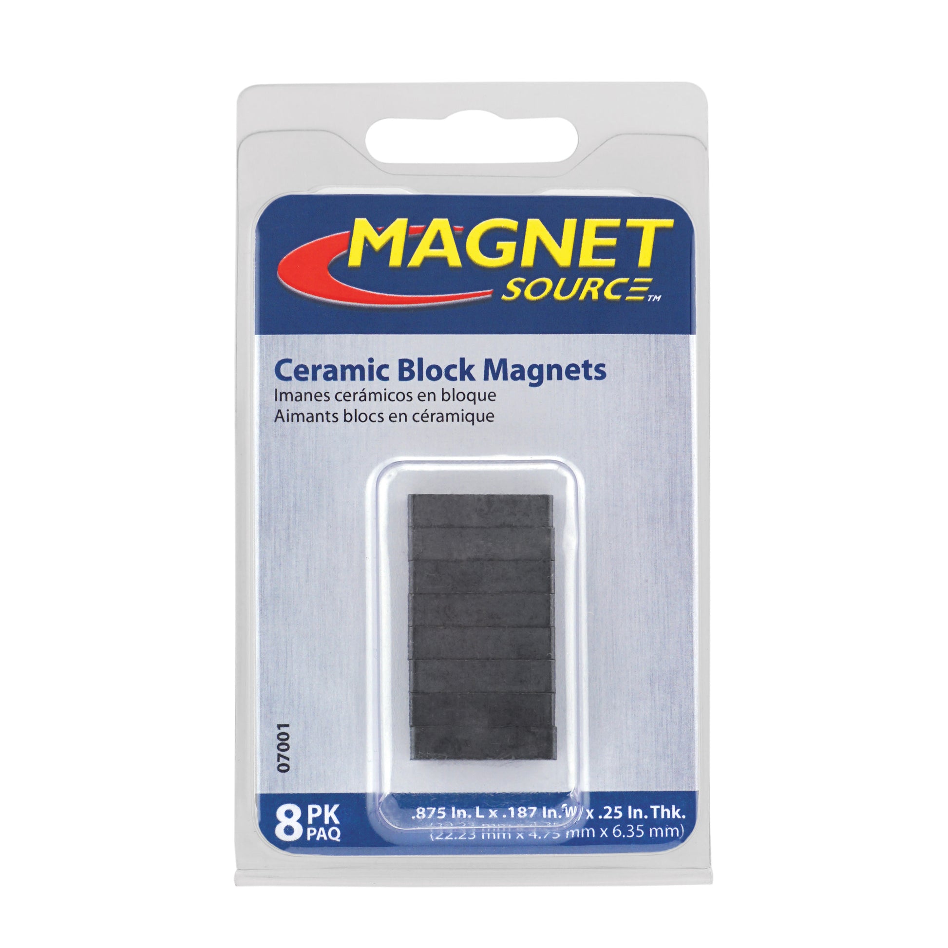 Load image into Gallery viewer, 07001 Ceramic Block Magnet - Side View