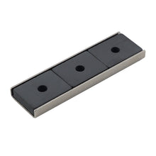 Load image into Gallery viewer, CA293WA Ceramic Channel Magnet with Plated Base &amp; Adhesive - Bottom View