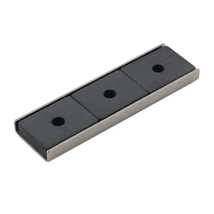 CA293WA Ceramic Channel Magnet with Plated Base & Adhesive - Bottom View