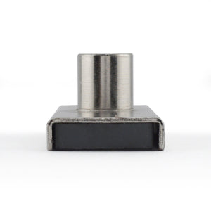 CA293WN Ceramic Channel Magnet with Plated Base & Nut - Side View
