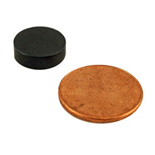 Load image into Gallery viewer, CD004903-S Ceramic Disc Magnet - Compared to Penny for Size Reference