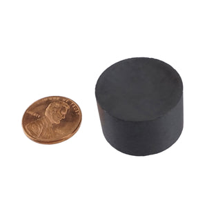 CD010000 Ceramic Disc Magnet - Compared to Penny for Size Reference