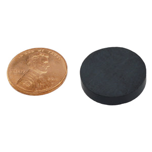 CD9C Ceramic Disc Magnet - Compared to Penny for Size Reference