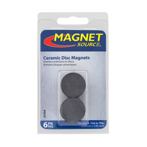 07004 Ceramic Disc Magnets (6pk) - Side View