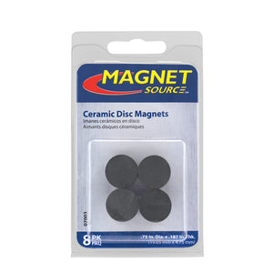 07003 Ceramic Disc Magnets (8pk) - Side View