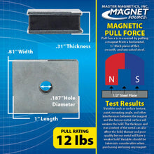 Load image into Gallery viewer, CA41LWHX100 Ceramic Latch Magnet Assemblies (100pk) - Top View