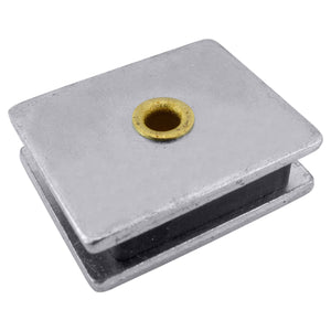 CA43LWH Ceramic Latch Magnet Assembly - 45 Degree Angle View