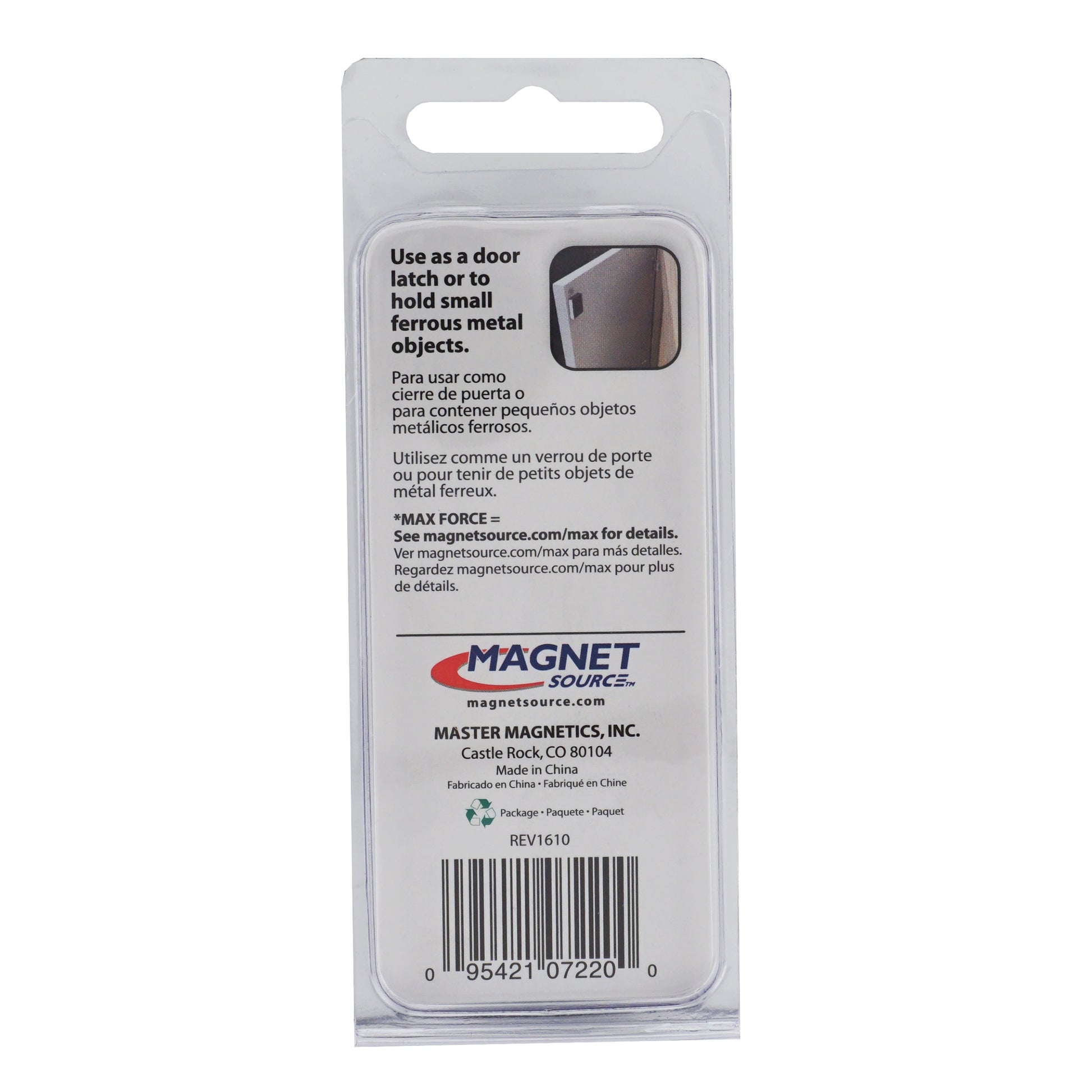 Load image into Gallery viewer, 07220 Ceramic Latch Magnet Channel Assemblies (2pk) - Back of Packaging