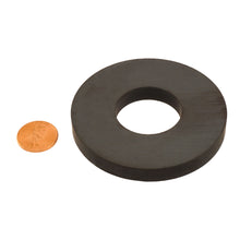 Load image into Gallery viewer, CR280MAG Ceramic Ring Magnet - Compared to Penny for Size Reference