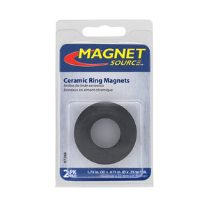 07288 Ceramic Ring Magnets (2pk) - Bottom View