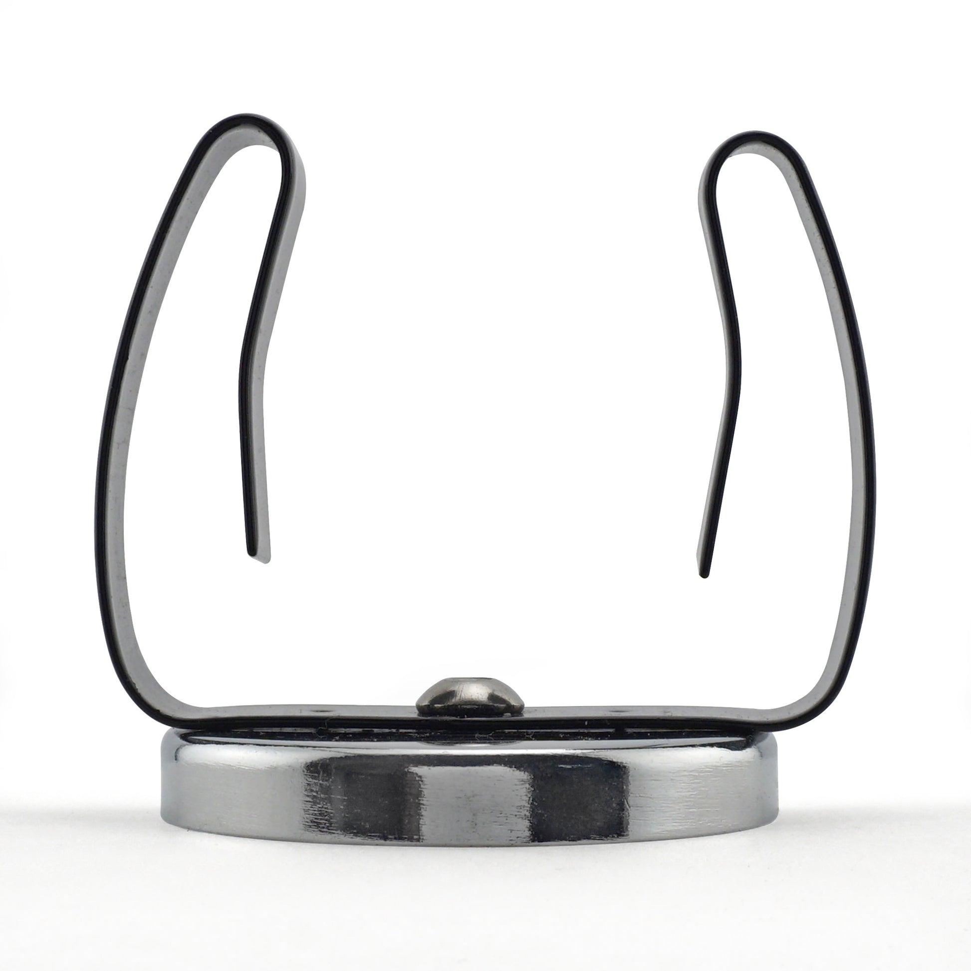 Load image into Gallery viewer, RB50BVCC Ceramic Round Base Magnet with Black Spring Clamp - Front View