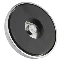 Load image into Gallery viewer, RB70B2NW Ceramic Round Base Magnet with Bolt, Nuts and Wingnut - Bottom View