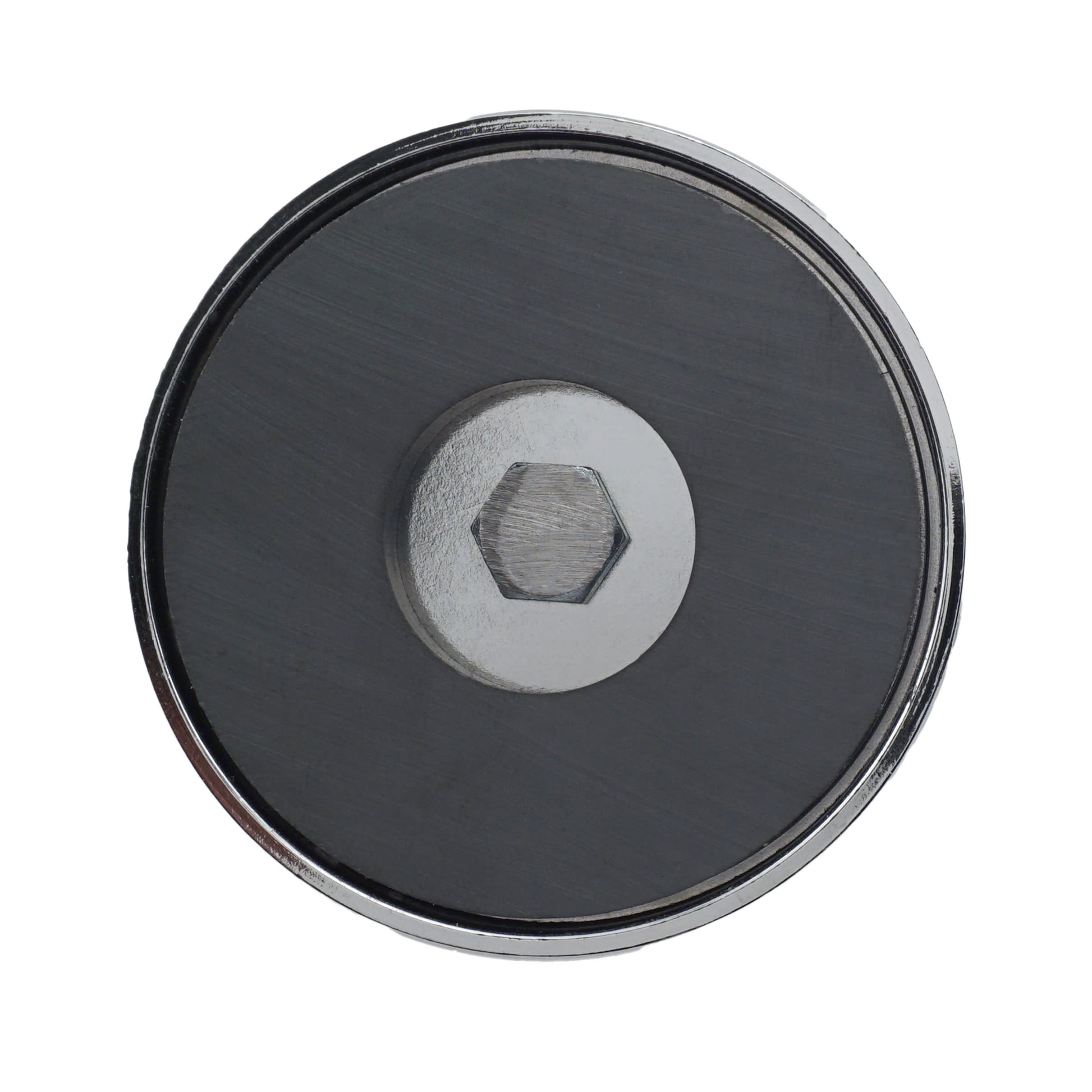 Load image into Gallery viewer, RB70B2NW Ceramic Round Base Magnet with Bolt, Nuts and Wingnut - Top View