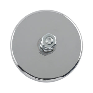 RB50B3N Ceramic Round Base Magnet with Bolt and Nuts - Top View