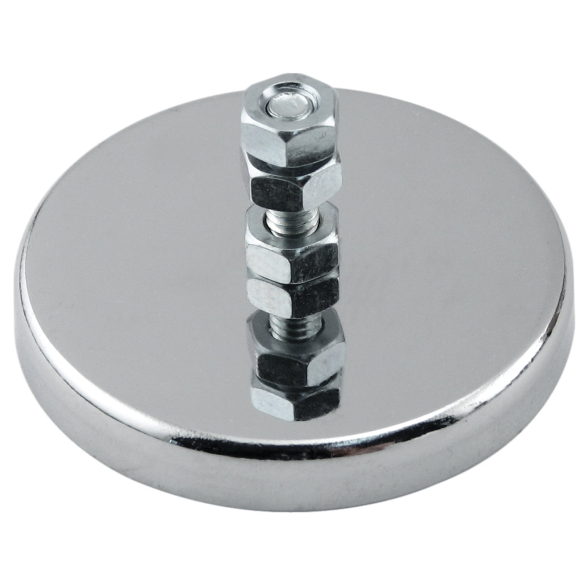 Load image into Gallery viewer, RB70B3N Ceramic Round Base Magnet with Bolt and Nuts - 45 Degree Angle View