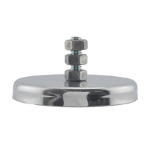 Load image into Gallery viewer, RB70B3N Ceramic Round Base Magnet with Bolt and Nuts - Front View