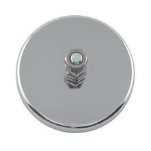 Load image into Gallery viewer, RB70B3N Ceramic Round Base Magnet with Bolt and Nuts - Bottom View