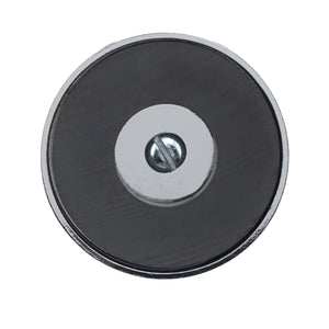 RB50B3NX5 Ceramic Round Base Magnet with Bolt and Nuts (5pk) - Bottom View