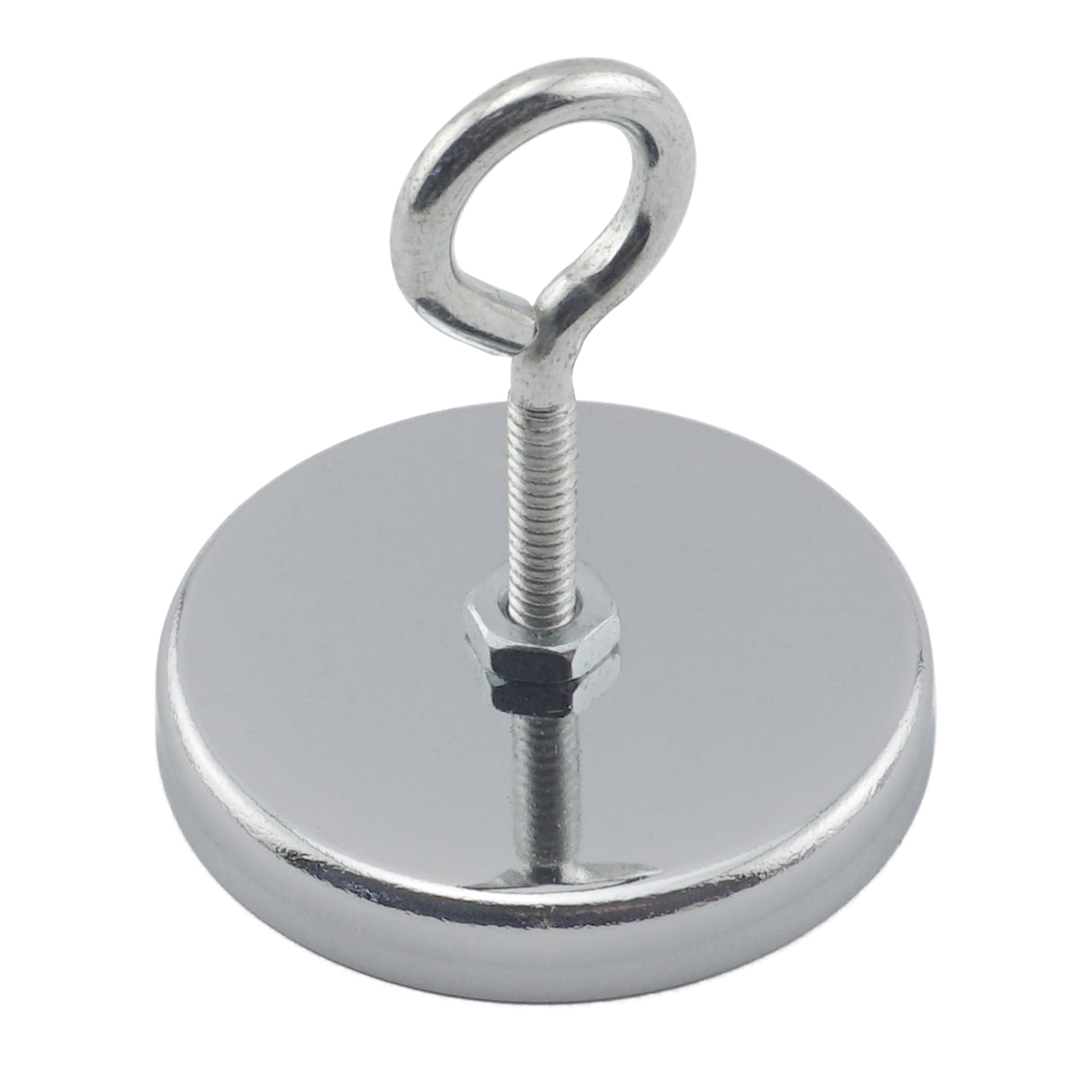 Load image into Gallery viewer, RB50EB Ceramic Round Base Magnet with Eyebolt - 45 Degree Angle View