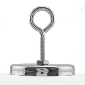 RB50EB Ceramic Round Base Magnet with Eyebolt - Side View