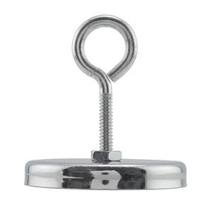 RB50EB Ceramic Round Base Magnet with Eyebolt - Front View